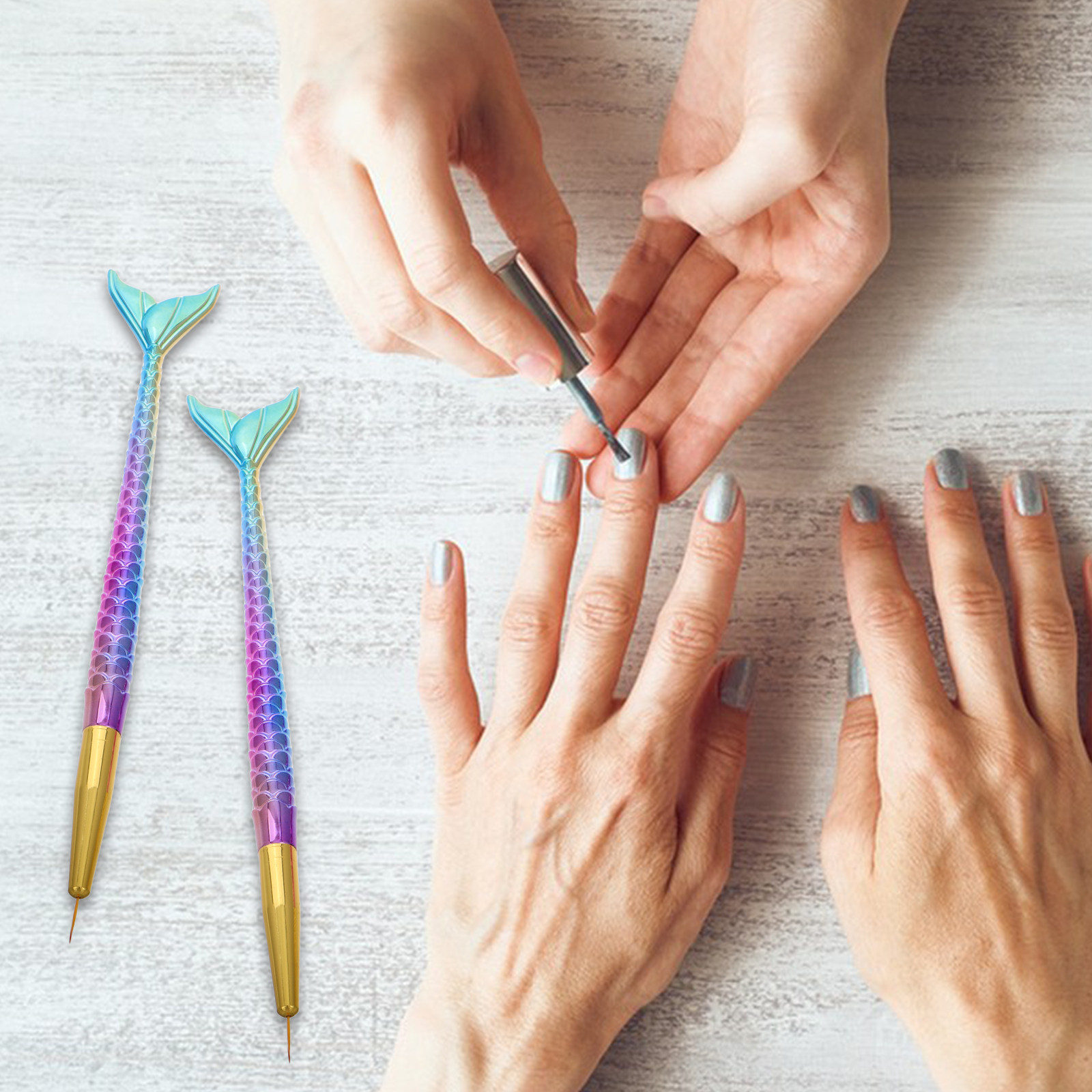 3Pcs Mermaid Tail Nail Art Lin - Detailing Brush Set recensie en prijs