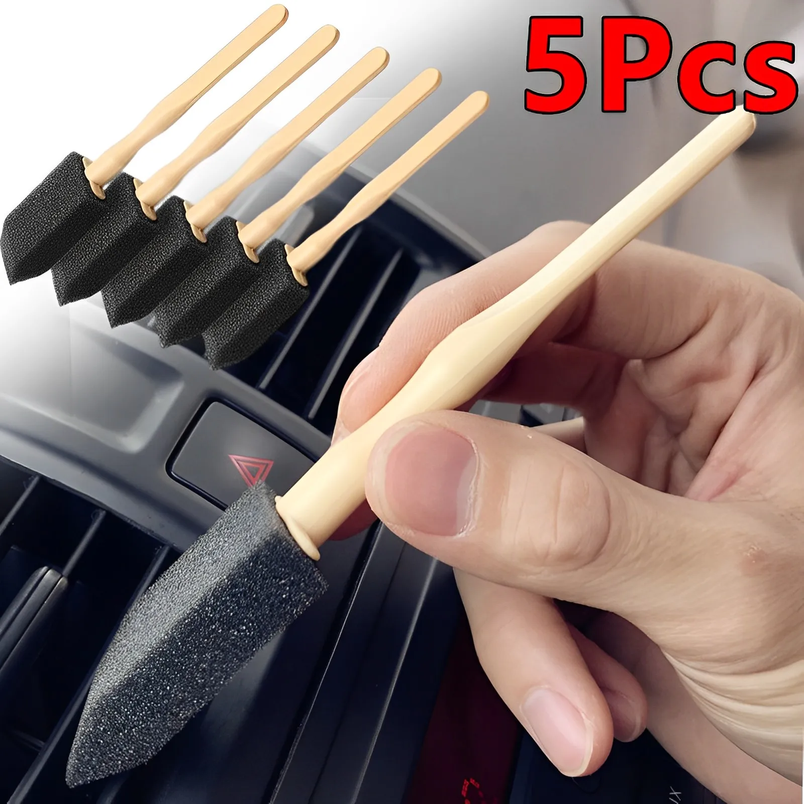 5Pcs Car Air Outlet Sponge Bru - Dirt Brush Interior recensie en prijs