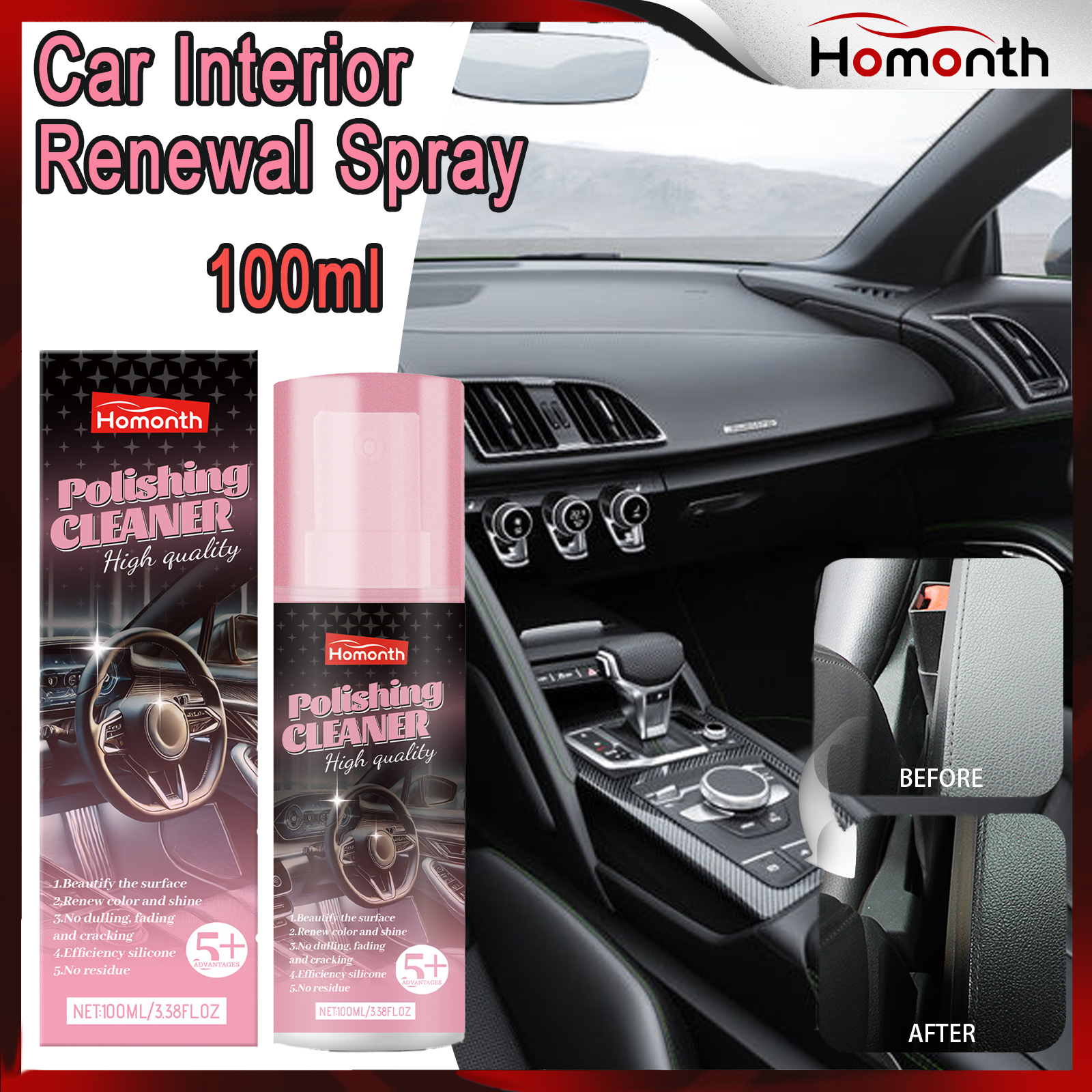 100ml Auto Interior Polish Car - Leather Cleaner Interior recensie en prijs