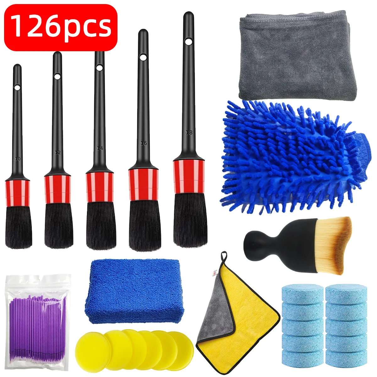 126-Piece Car Detail Cleaning  - Dirt Brush Interior recensie en prijs