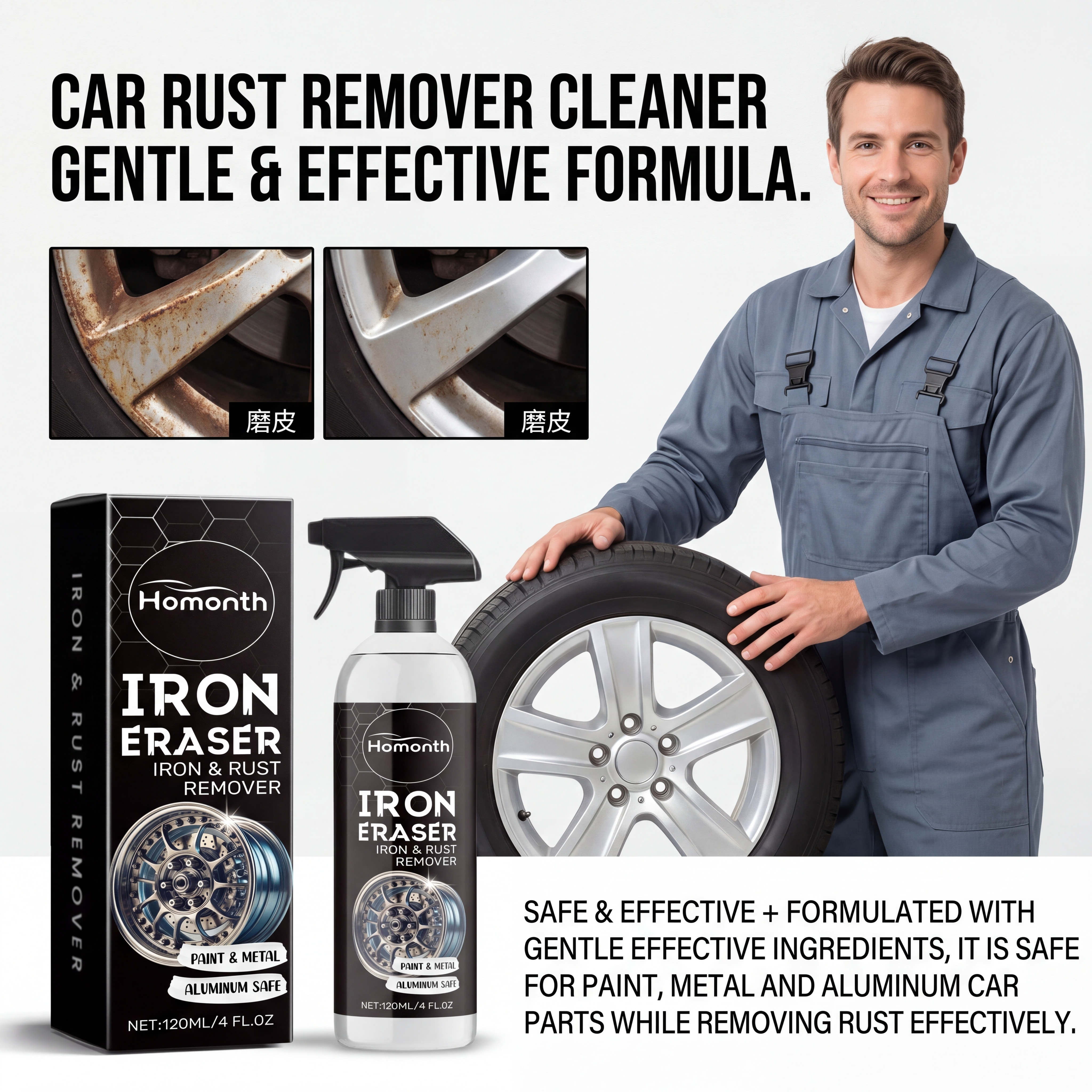 Car Rust Remover Spray Powerfu - Wheel Cleaner Alloy recensie en prijs