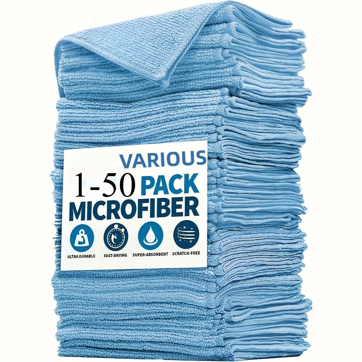 1-50pcs Light Blue Microfiber  - Microfiber Towel Detailing recensie en prijs