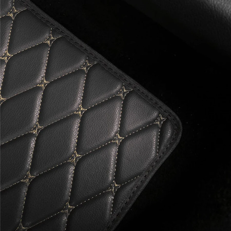 4pcs PU Leather Black Car Floo - Leather Cleaner Interior recensie en prijs