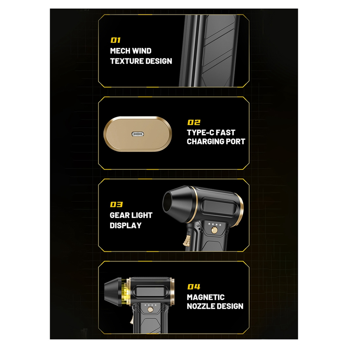 ABNJ 130000RPM Powerful Air Bl - Dryer Car Blower recensie en prijs