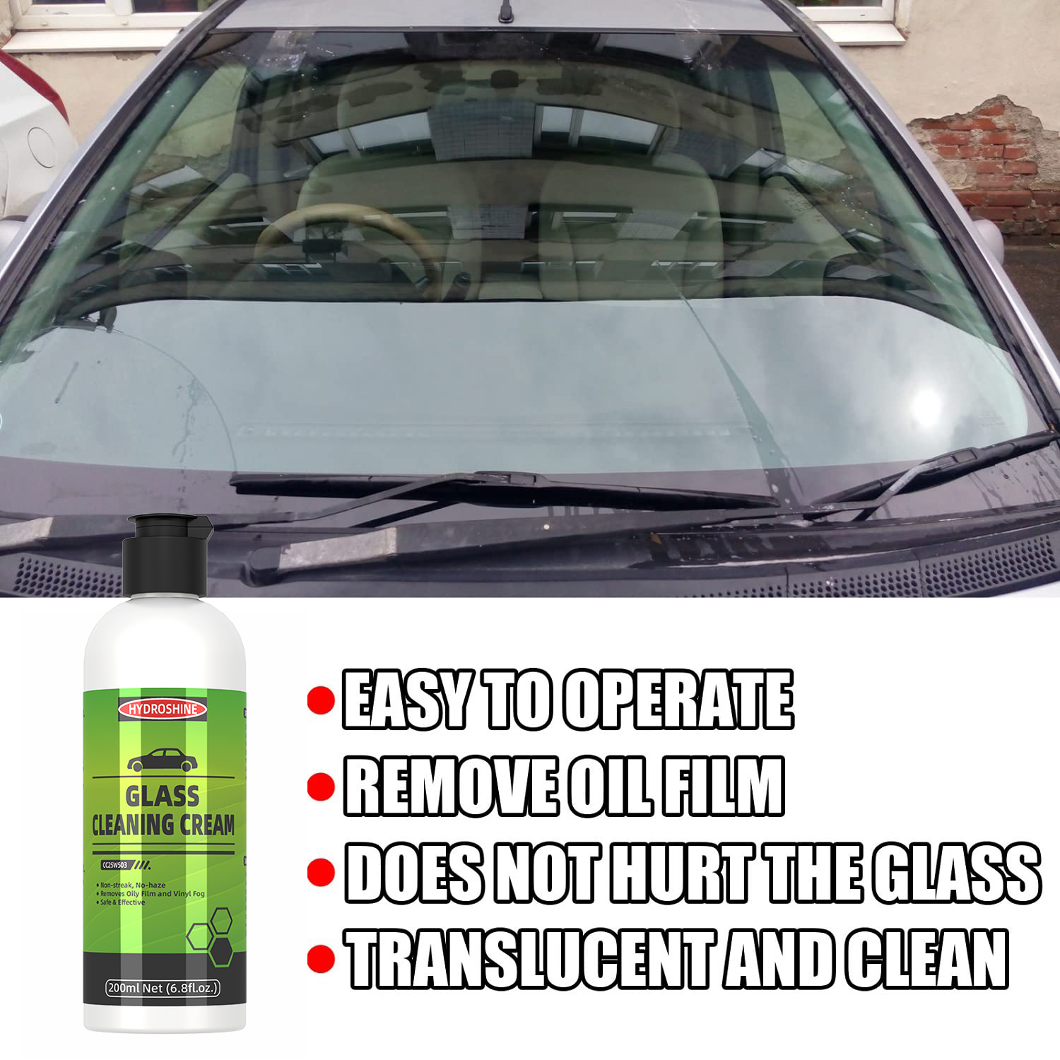 Hydroshine Car Glass Oil Film  - Glass Cleaner Streak recensie en prijs