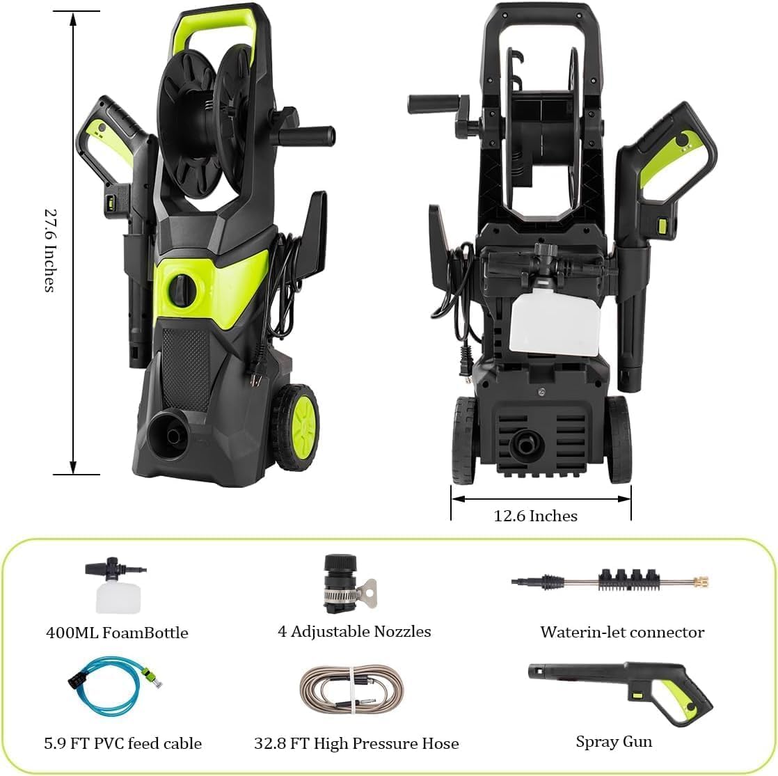 4000PSI Electric Pressure Wash - Pressure Washer Foam Gun recensie en prijs