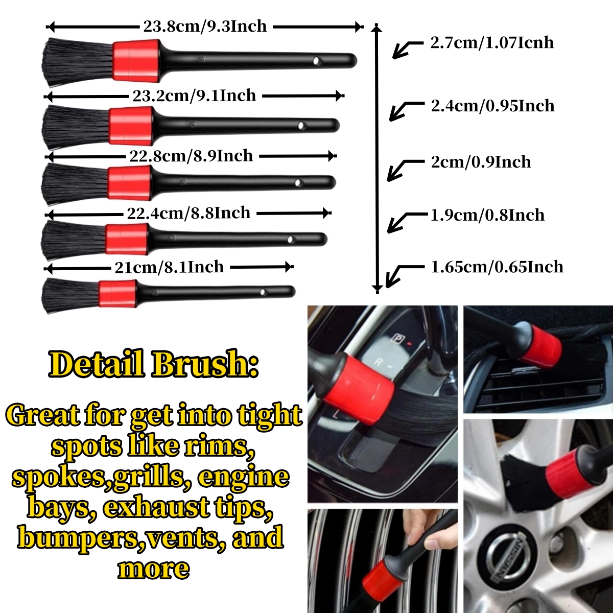 Auto Tire Wheel Detailing Brus - Interior Detailing Kit recensie en prijs