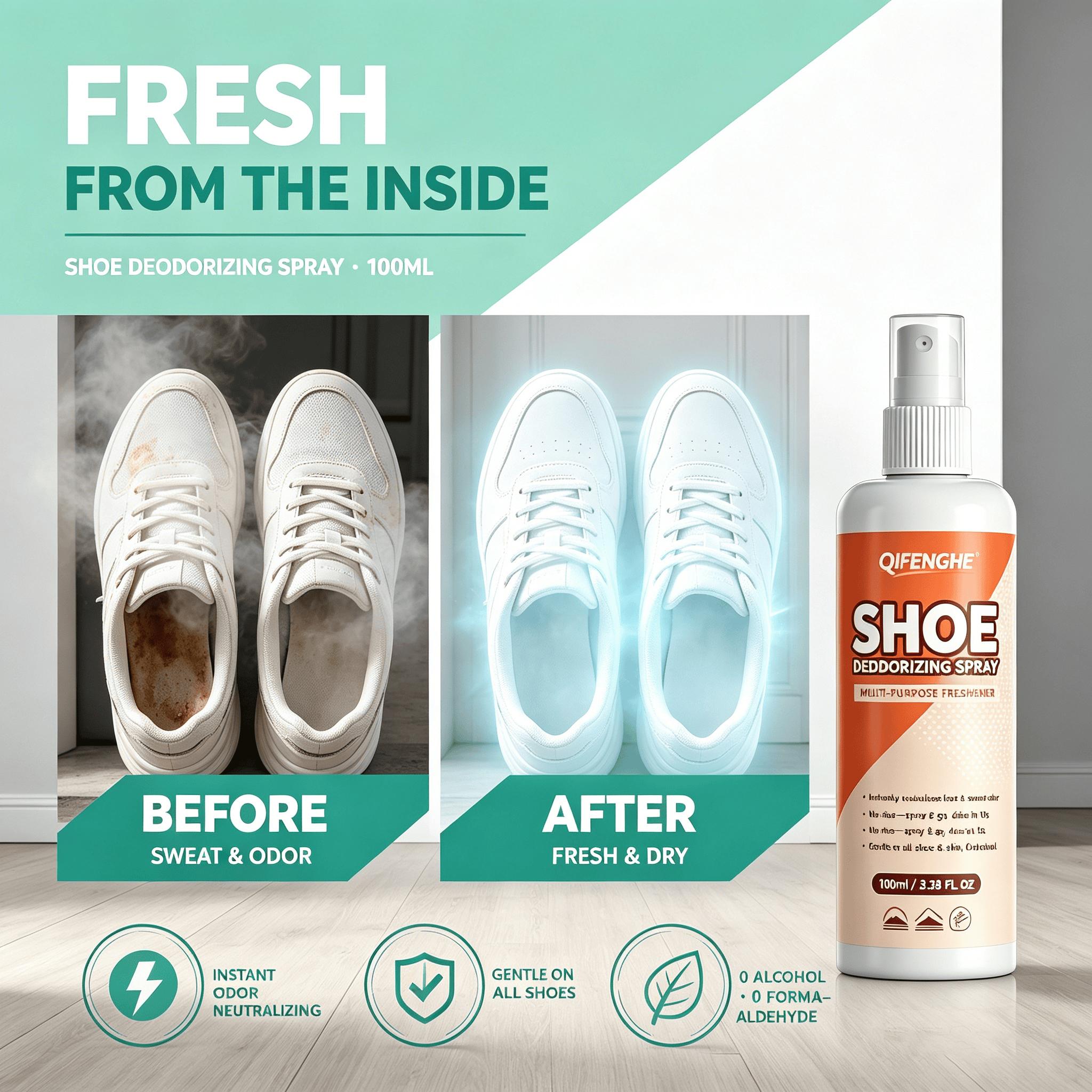 Shoe Deodorizer Spray 100ml –  - Odor Eliminator Car recensie en prijs